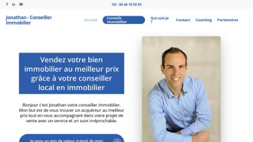 Page d'accueil du site : Jonathan VOOGT conseiller immobilier à Saint André de Cubzac
