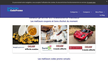 Page d'accueil du site : GoPromos.fr