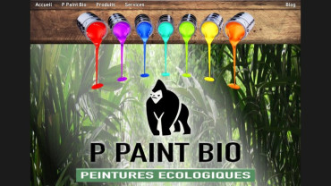 Page d'accueil du site : P Paint Bio