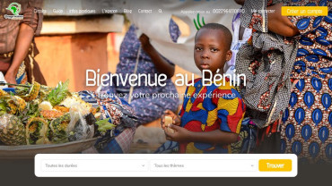 Page d'accueil du site : Voyage Bénin