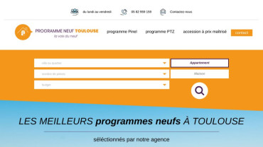 Page d'accueil du site : Programme Neuf Toulouse