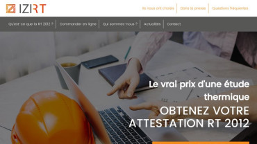 Page d'accueil du site : Izirt.fr 