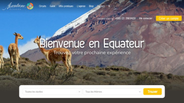 Page d'accueil du site : Voyage Equateur