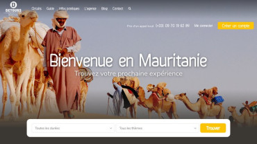 Page d'accueil du site : Voyage Mauritanie