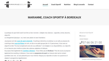 Page d'accueil du site : Marianosquat