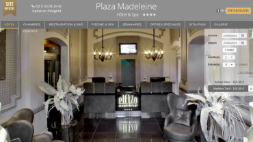 Page d'accueil du site : Plazza Madeleine