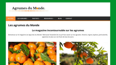 Page d'accueil du site : Les Agrumes du Monde