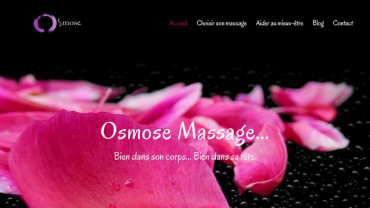 Page d'accueil du site : Osmose Massage