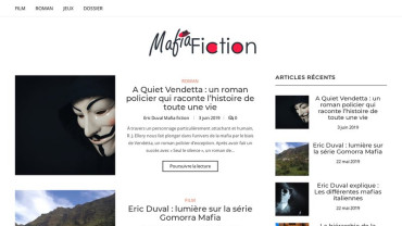 Page d'accueil du site : Mafia Fiction