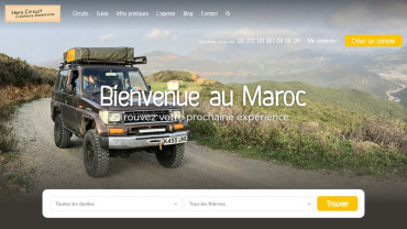 Page d'accueil du site : Voyage Maroc
