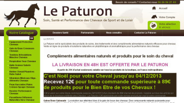 Page d'accueil du site : Le paturon