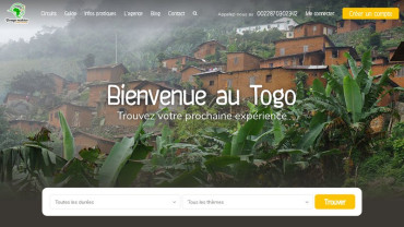 Page d'accueil du site : Voyage Togo