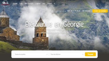 Page d'accueil du site : Voyage Georgie
