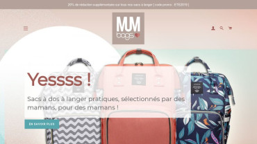 Page d'accueil du site : Mum Bags