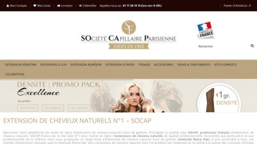 Page d'accueil du site : Socap France 