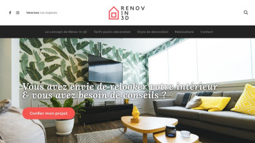 Page d'accueil du site : Renov'In 3D
