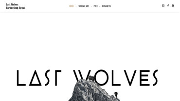 Page d'accueil du site : Last Wolves Barbershop