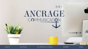 Page d'accueil du site : Ancrage Communication
