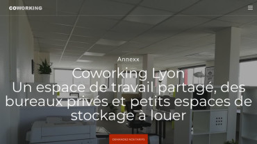 Page d'accueil du site : Coworking Lyon
