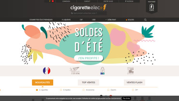 Page d'accueil du site : CigaretteElec