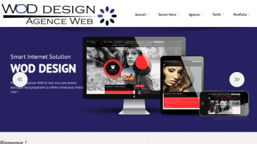 Page d'accueil du site : Wod design