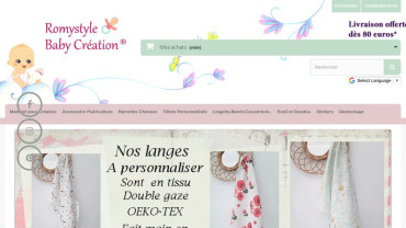 Page d'accueil du site : Romystyle Baby Création