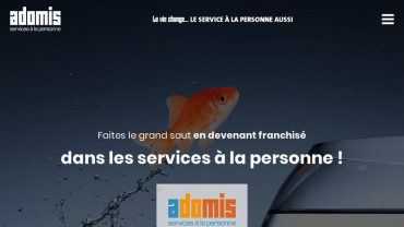 Page d'accueil du site : Adomis Services à la personne