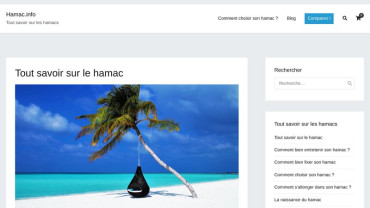 Page d'accueil du site : Hamac.info