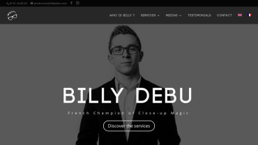 Page d'accueil du site : Billy Debu