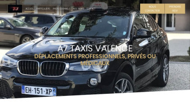 Page d'accueil du site : A7 Taxi Valence