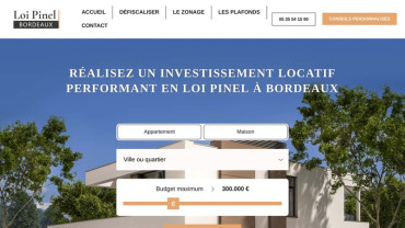 Page d'accueil du site : Loi Pinel Bordeaux