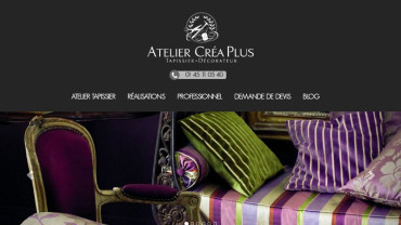 Page d'accueil du site : Atelier CréaPlus