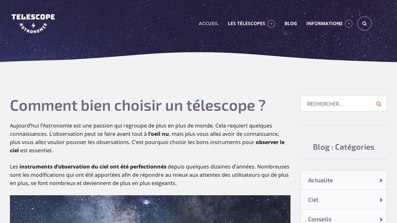 Télescope astronomie