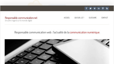 Page d'accueil du site : Responsable-communication.net