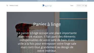 Page d'accueil du site : Mon Panier à Linge