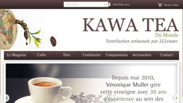 Page d'accueil du site : Kawa Tea du Monde