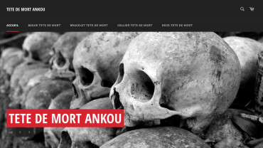 Page d'accueil du site : Tete de mort ankou