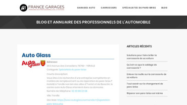 Page d'accueil du site : France Garage