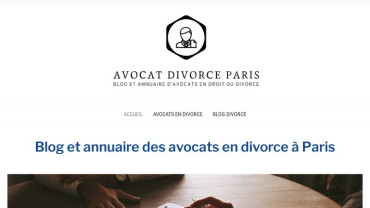 Page d'accueil du site : Avocat Divorce Paris