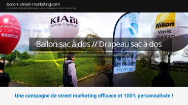 Page d'accueil du site : Opération street marketing