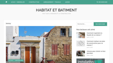 Page d'accueil du site : Habitat et Bâtiment
