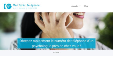 Page d'accueil du site : Mon Psy Au Téléphone