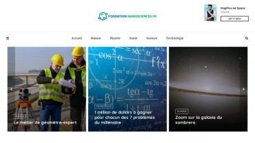 Page d'accueil du site : Fondation nano-sciences