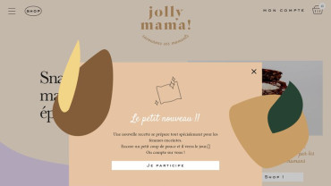 Page d'accueil du site : Jolly Mama