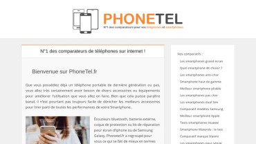 Page d'accueil du site : Phonetel