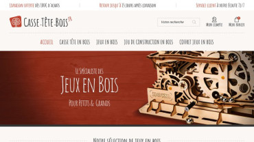 Page d'accueil du site : Casse Tête En Bois