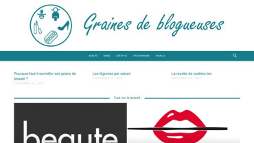 Page d'accueil du site : Graines de blogueuses