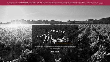 Page d'accueil du site : Domaine Maynadier 