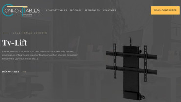 Page d'accueil du site : Confort’Tables