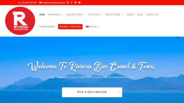 Page d'accueil du site : Riviera Bar Crawl & Tours